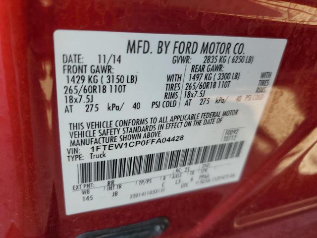 2015 FORD F150 SUPER - 1FTEW1CP0FFA04428