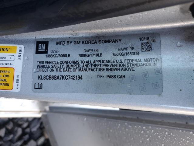 2019 CHEVROLET SPARK LS - KL8CB6SA7KC742194