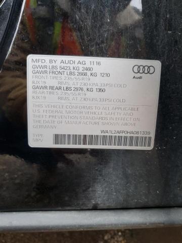 2017 AUDI Q5 PREMIUM - WA1L2AFP0HA081339