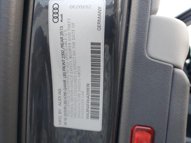 VIN WAUENAF49JA209978 2018 AUDI A4 no.13