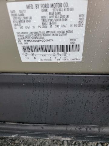 2017 FORD EXPLORER X - 1FM5K7D85HGD09874