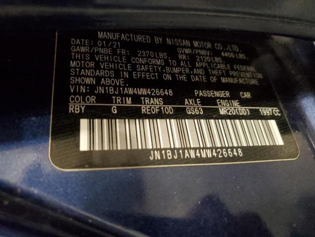 2021 NISSAN ROGUE SPOR - JN1BJ1AW4MW426648