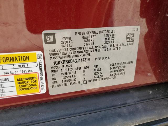 2016 GMC ACADIA SLT - 1GKKRRKD4GJ114319
