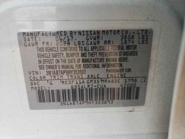 2017 NISSAN SENTRA S - 3N1AB7AP9HY353893