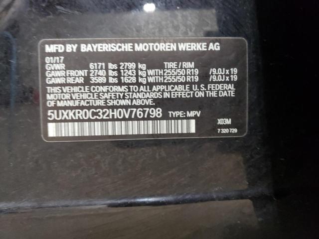 VIN 5UXKR0C32H0V76798 2017 BMW X5 no.14