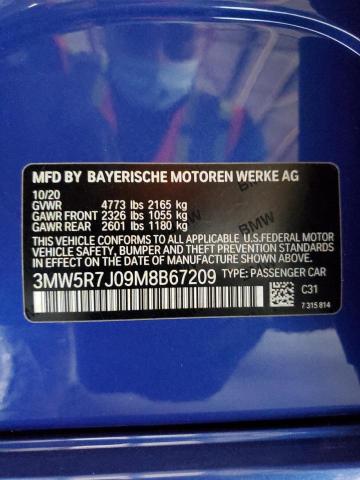 2021 BMW 330XI - 3MW5R7J09M8B67209