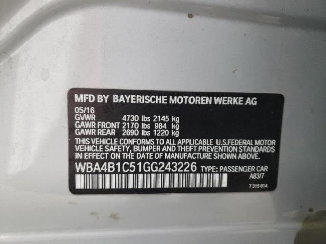2016 BMW 435 I GRAN - WBA4B1C51GG243226