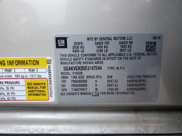 2015 BUICK ENCLAVE 5GAKVCKD5FJ147544