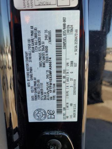 VIN 1FTFW1E83MFA96674 2021 Ford F-150, Supercrew no.13