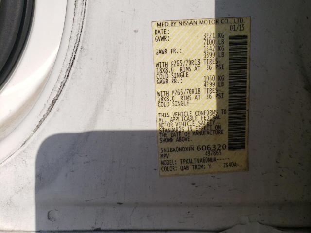 2015 NISSAN ARMADA SV - 5N1BA0NDXFN606320