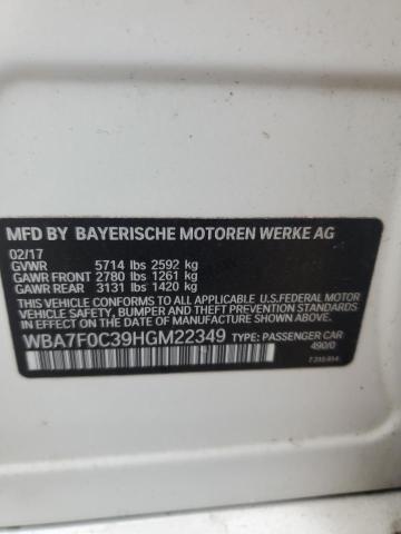 VIN WBA7F0C39HGM22349 2017 BMW 7 SERIES no.12