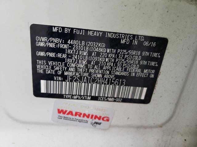 2017 SUBARU FORESTER 2 - JF2SJATC2HH415613