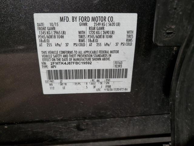 2015 FORD EDGE SEL - 2FMTK4J87FBC19592