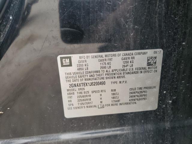 2018 CHEVROLET EQUINOX LT - 2GNAXTEX1J6200490