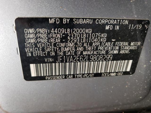 VIN JF1VA2E62L9808299 2020 SUBARU WRX no.13