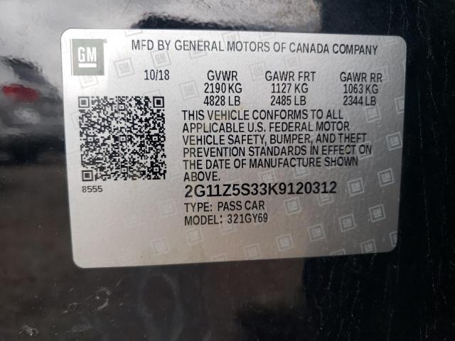 2019 CHEVROLET IMPALA LT - 2G11Z5S33K9120312