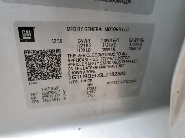 2020 GMC SIERRA K15 - 1GTU9BED5LZ182583