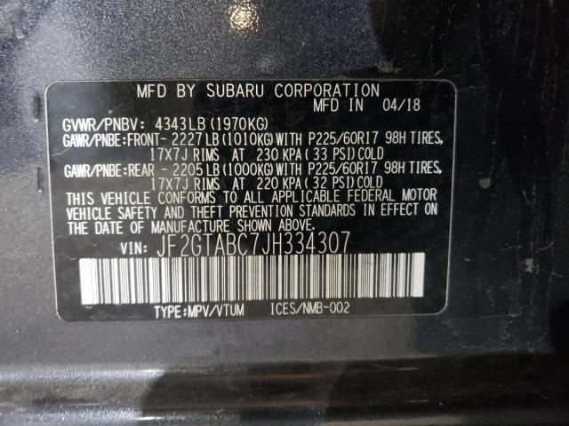 2018 SUBARU CROSSTREK - JF2GTABC7JH334307