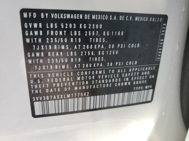 2020 VOLKSWAGEN TIGUAN SE 3VV3B7AXXLM177542