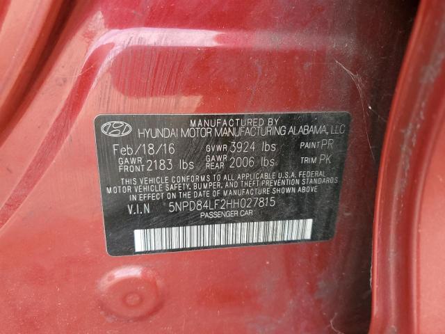 2017 HYUNDAI ELANTRA SE - 5NPD84LF2HH027815