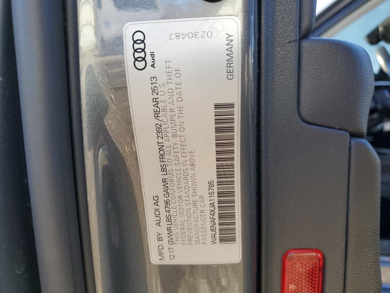 Lot #3027043818 2018 AUDI A4 PREMIUM