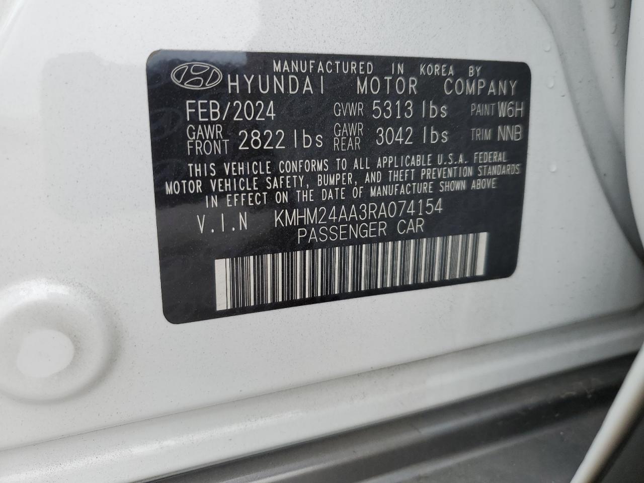 Lot #3028472921 2024 HYUNDAI IONIQ 6 SE