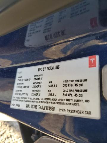 2018 TESLA MODEL 3 - 5YJ3E1EA8JF124980