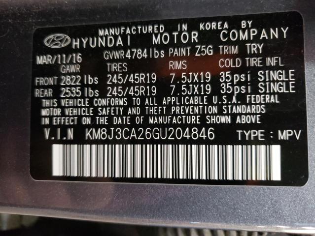 2016 HYUNDAI TUCSON LIM - KM8J3CA26GU204846