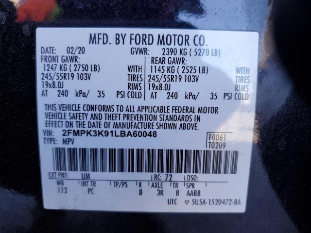 2020 FORD EDGE TITAN - 2FMPK3K91LBA60048