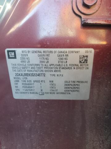 2016 GMC TERRAIN SL - 2GKALMEK0G6348772