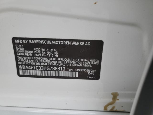 VIN WBA4F7C33HG788819 2017 BMW 4 SERIES no.12