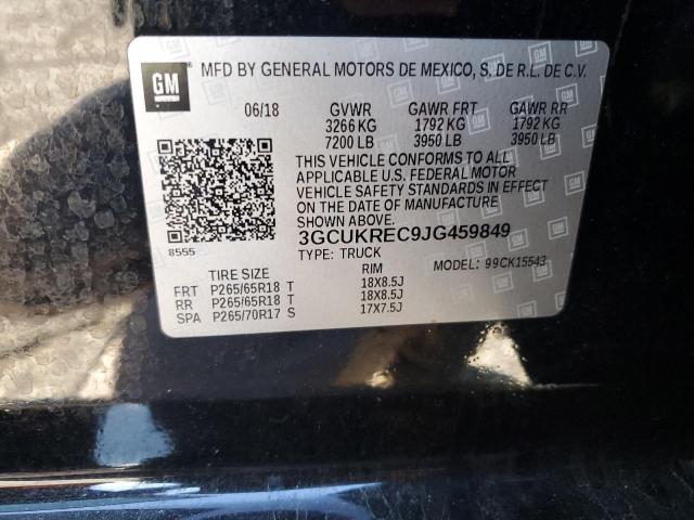 2018 CHEVROLET SILVERADO - 3GCUKREC9JG459849