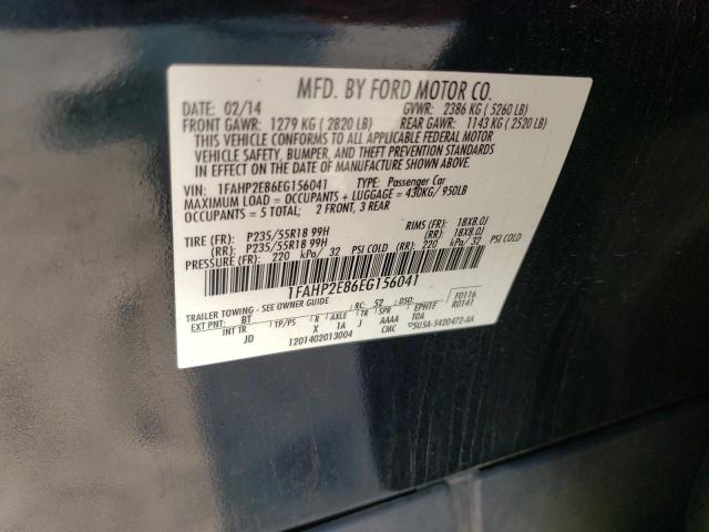 VIN 1FAHP2E86EG156041 2014 Ford Taurus, Sel no.12