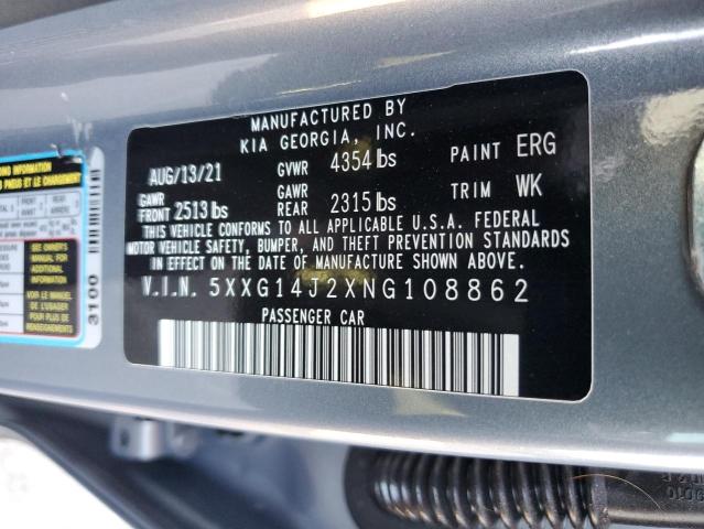 2022 KIA K5 LXS - 5XXG14J2XNG108862