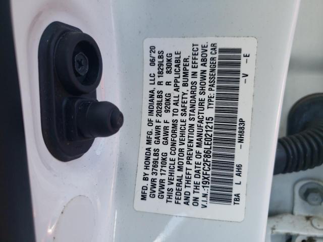 2020 HONDA CIVIC SPOR - 19XFC2F86LE021215
