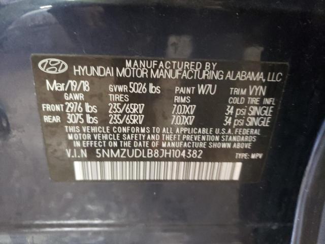 2018 HYUNDAI SANTA FE S - 5NMZUDLB8JH104382
