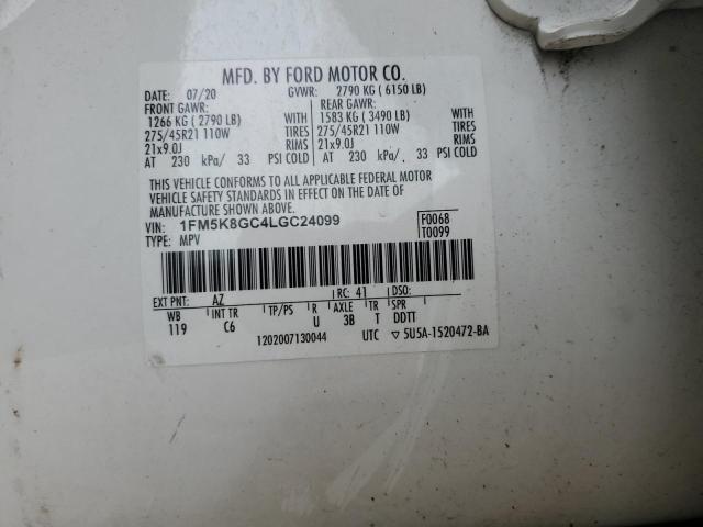 2020 FORD EXPLORER S - 1FM5K8GC4LGC24099