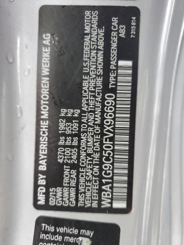 VIN WBA1G9C50FVX96690 2015 BMW 2 SERIES no.12