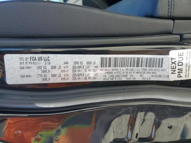 2016 DODGE DURANGO LI - 1C4RDJDGXGC374987