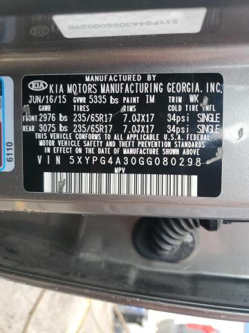 2016 KIA SORENTO LX - 5XYPG4A30GG080298