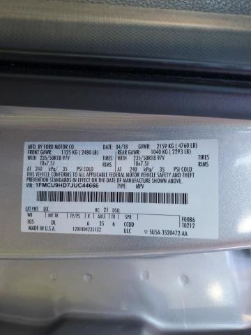 2018 FORD ESCAPE SEL - 1FMCU9HD7JUC44666