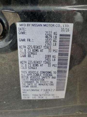 2017 NISSAN ROGUE SV - 5N1AT2MV4HC738922
