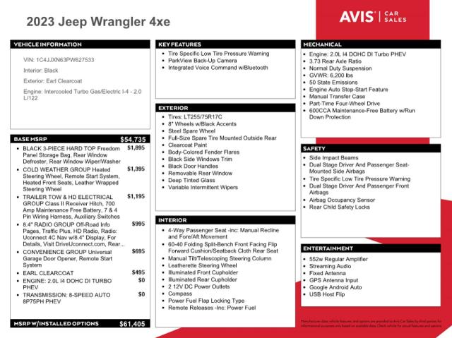 VIN 1C4JJXN63PW627533 2023 JEEP WRANGLER no.13