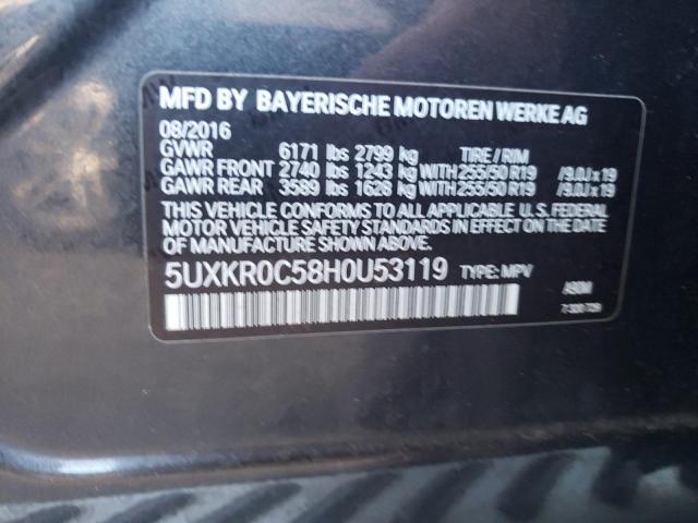 VIN 5UXKR0C58H0U53119 2017 BMW X5 no.12