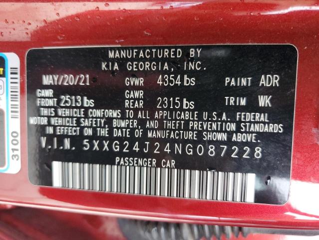 2022 KIA K5 LX - 5XXG24J24NG087228