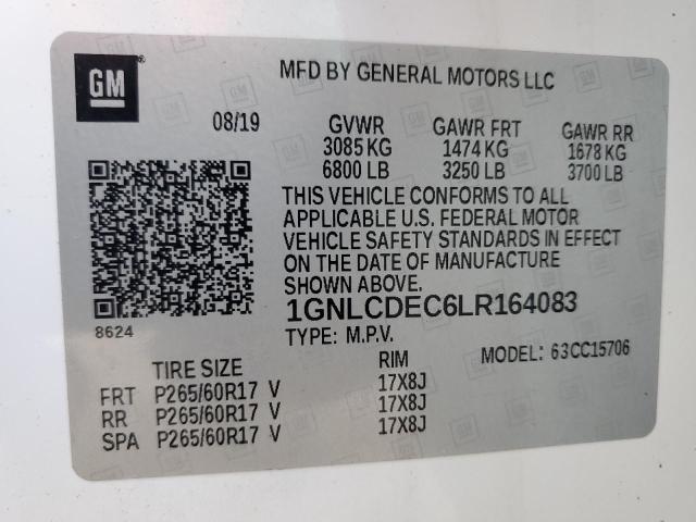 2020 CHEVROLET TAHOE POLI - 1GNLCDEC6LR164083