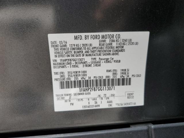 2016 FORD TAURUS LIM - 1FAHP2F87GG113071