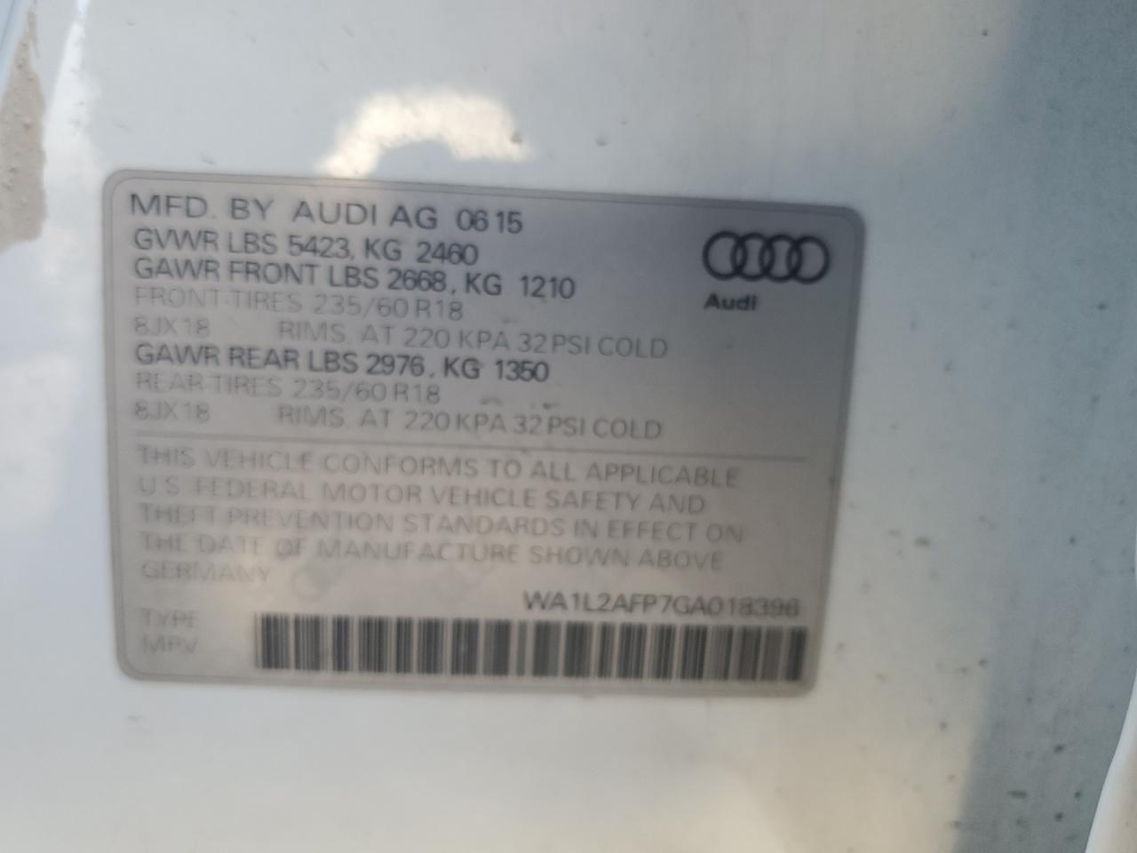 Lot #2979493815 2016 AUDI Q5 PREMIUM