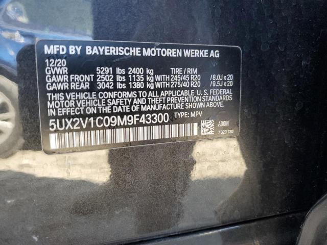 VIN 5UX2V1C09M9F43300 2021 BMW X4 no.14