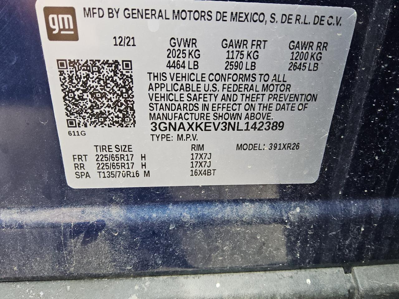 Lot #2989050544 2022 CHEVROLET EQUINOX LT